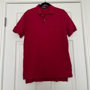 Men's Bright Red Polo Size Medium